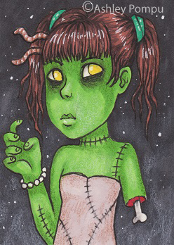 Cute Zombie Girl by Vashley